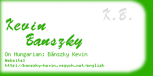 kevin banszky business card